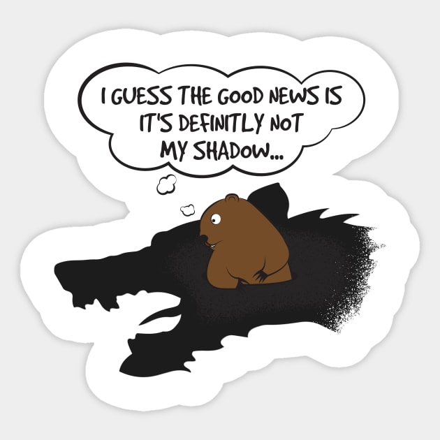 Groundhog Not My Shadow Sticker by yeoys